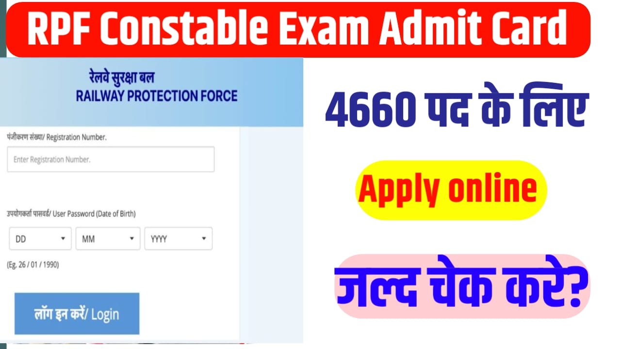 RPF Constable Admit Card 2024